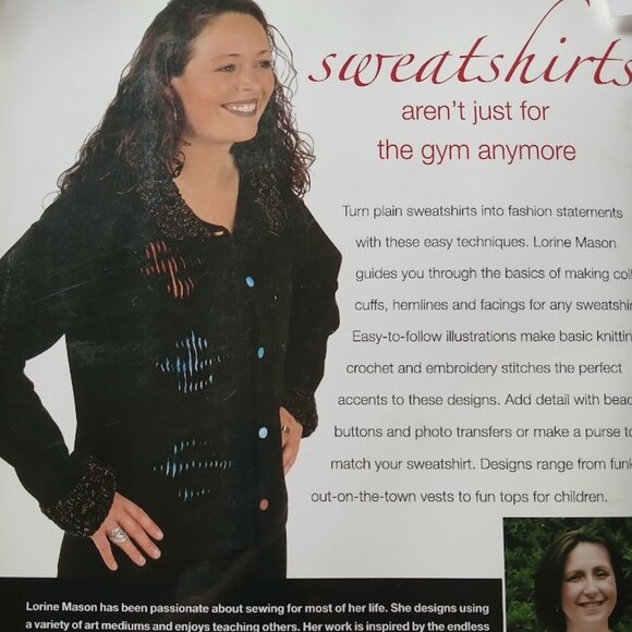 Fashion Sweatshirts 25+ Easy Projects to Alter and Embellish Lorine Mason DIY - Picture 2 of 4